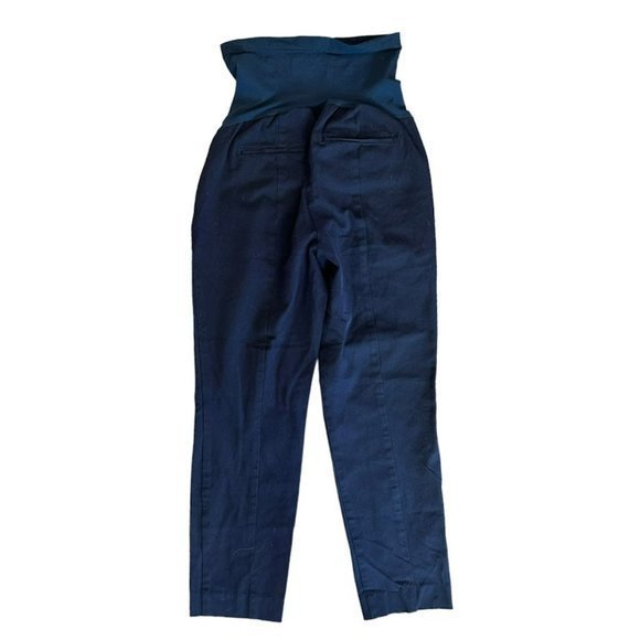 A Pea in The Pod Navy Pull On Stretch Capri Maternity Pants Womens S - Picture 2 of 5